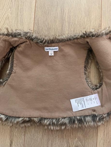 Kozusinova vesta pre dievcatko, vertbaudet,74