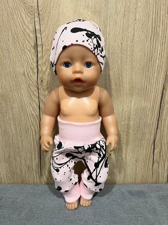 Tepláky s čiapkou pre bábiku baby born - 43 cm,,