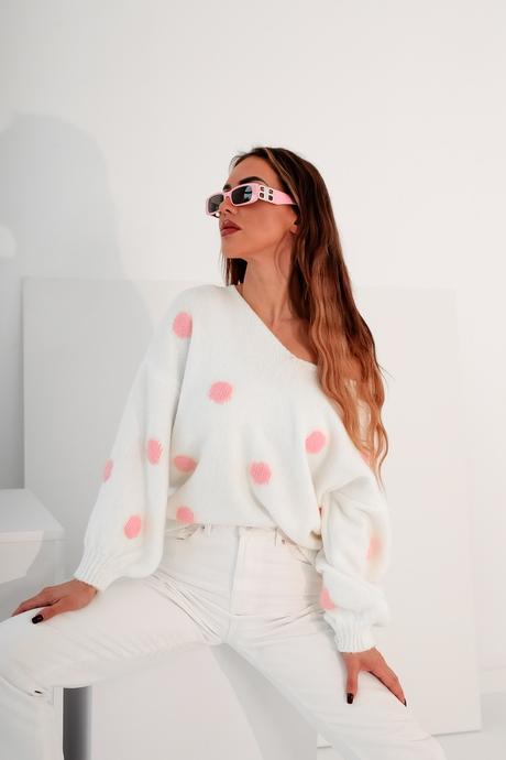 Dámsky pulover rosi biela, 