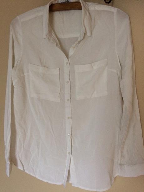 Biela košeľa cropp l, l