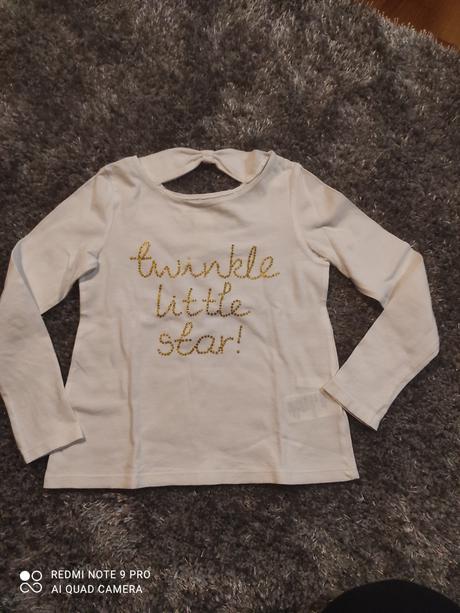 Tričko s dlhým rukávom hm 110/116, h&m,110