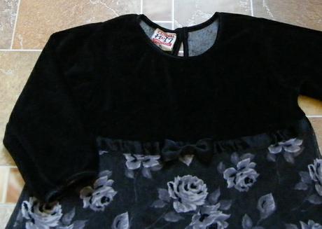 Plysove cierno-sive saty, h&m,86