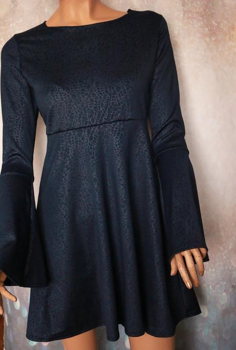 Midi šaty tmavomodré, xl