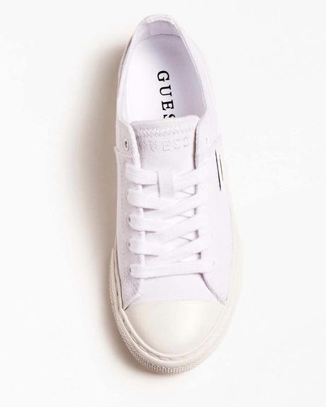 Guess biele plátené tenisky, guess,37