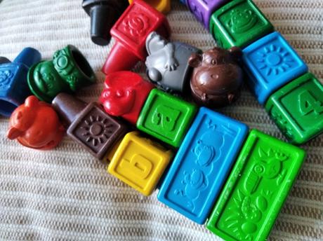 Skladačka / voskovky / zvieratká,