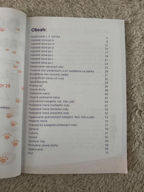 Domáce precvičovanie - slovenčina 4. trieda,