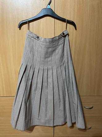 Plisovaná maxi sukňa na jeseň/zimu, s