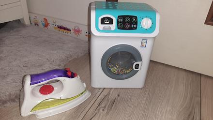 Práčka so sušičkou, žehlička,