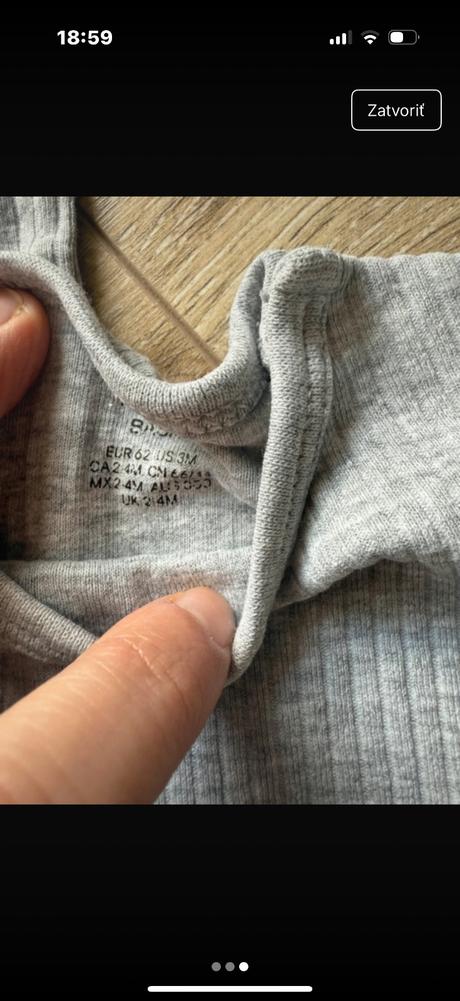 Vrúbkované body pre dvojičky h&m v.62, 62