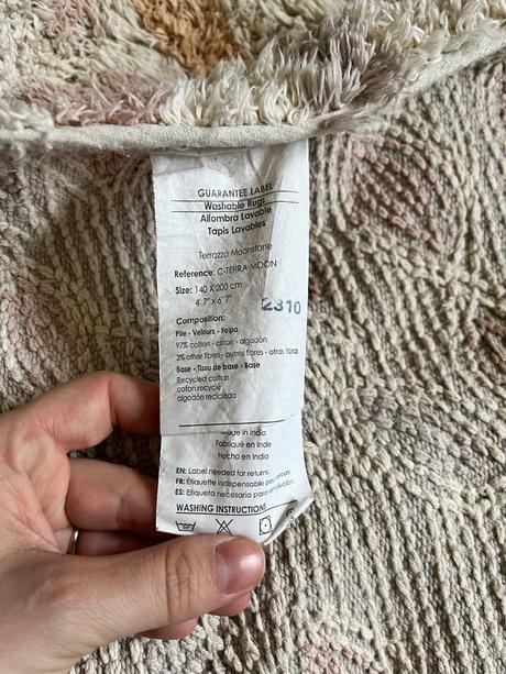 Prateľný koberec lorena canals 140x200 terazzo, 