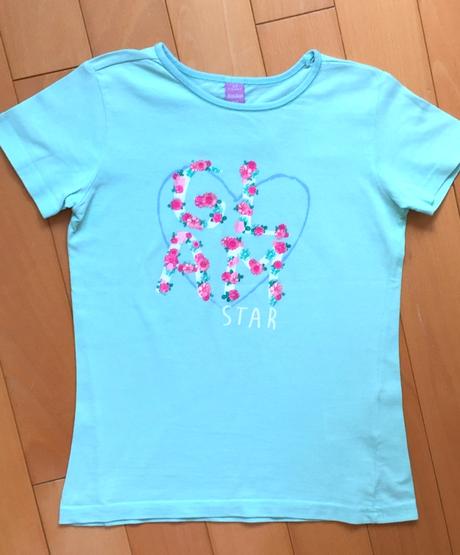 Tričko so srdiečkom a kvetmi, dopodopo,122