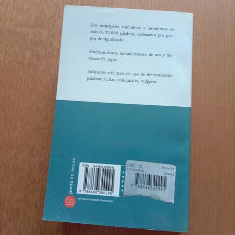 Španielsky synonymický slovník, 