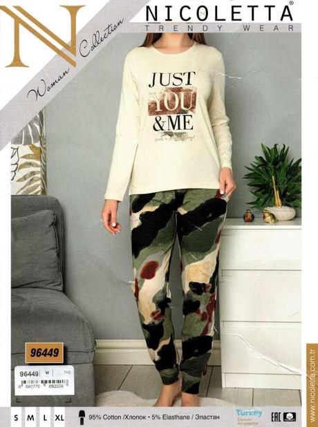 Dámske bavlnené pyžamo, l / m / s / xl / xs