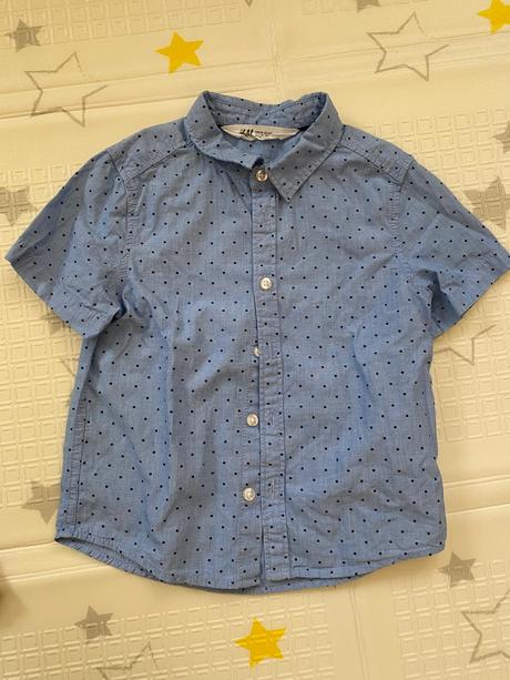 Štýlová bodkovaná košeľa, h&m,98