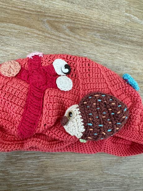 Ježková čiapka / baretka handmade, 98