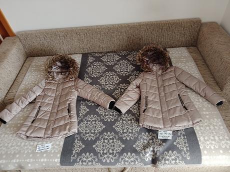 Dievčenské zimné kabáty zn.h&m veľ.140-146, 140