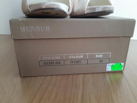 Elegantné sandále menbur + kabelka, 39
