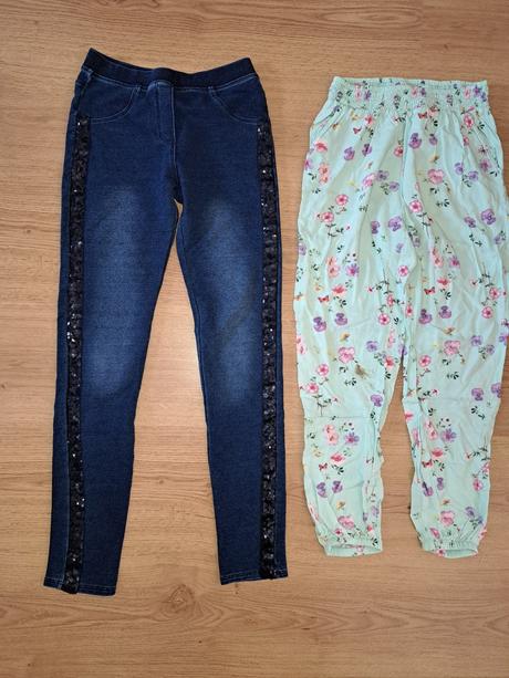 2x nohavice v.134, h&m,134