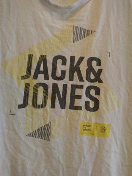 Pánske tričko s farebným nápisom, jack&jones, m, m