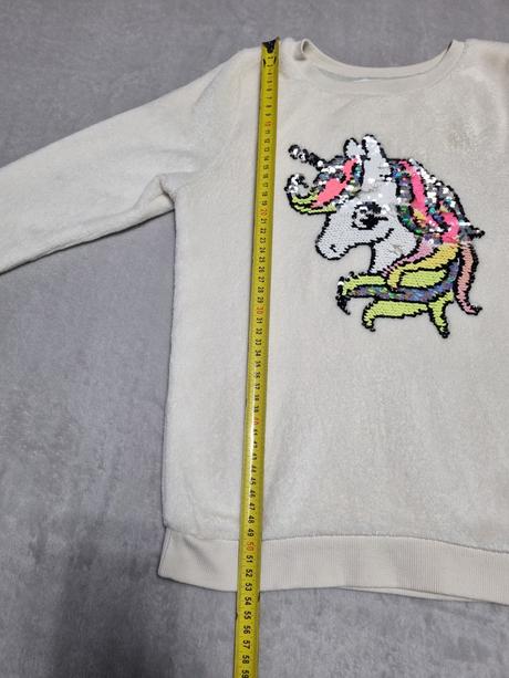 Mikina jednorožec 134/140, h&m,134