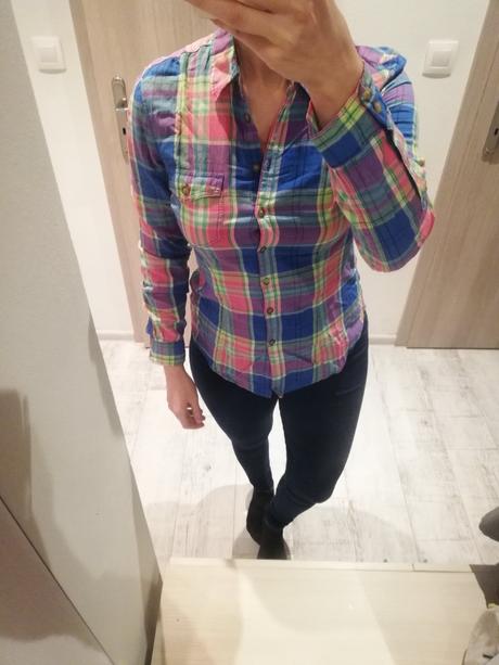 Farebná košeľa h&m, h&m,s