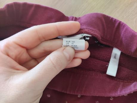 2x zateplené legínky, h&m,134