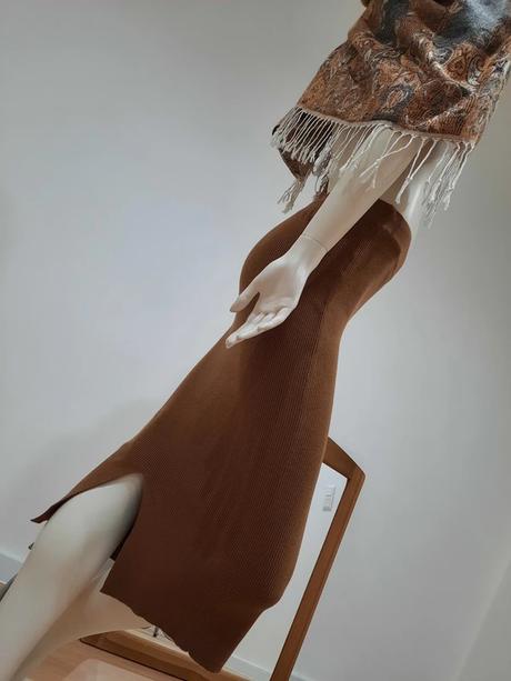 Úpletová midi sukňa m/l, m