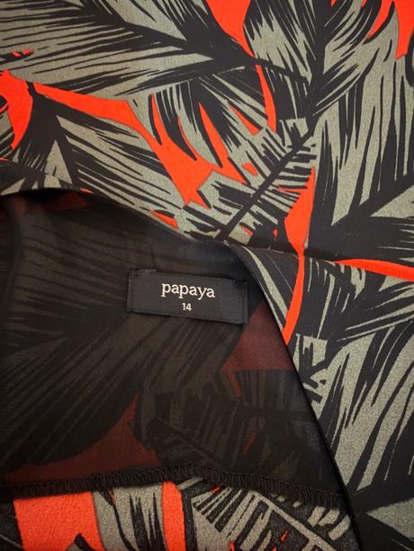 Papaya london tropický top s výraznou potlačou, papaya,42