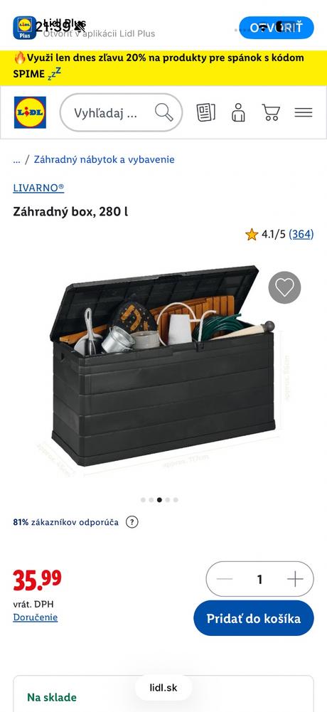 Lidl záhradný box, 