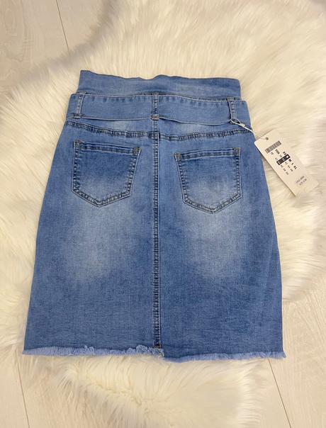 Dámska riflová sukňa, s