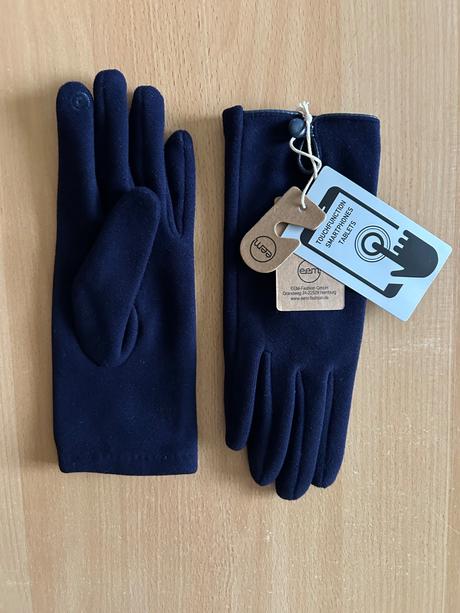 Tmavomodré rukavice zn.eem fashion,made in germany,