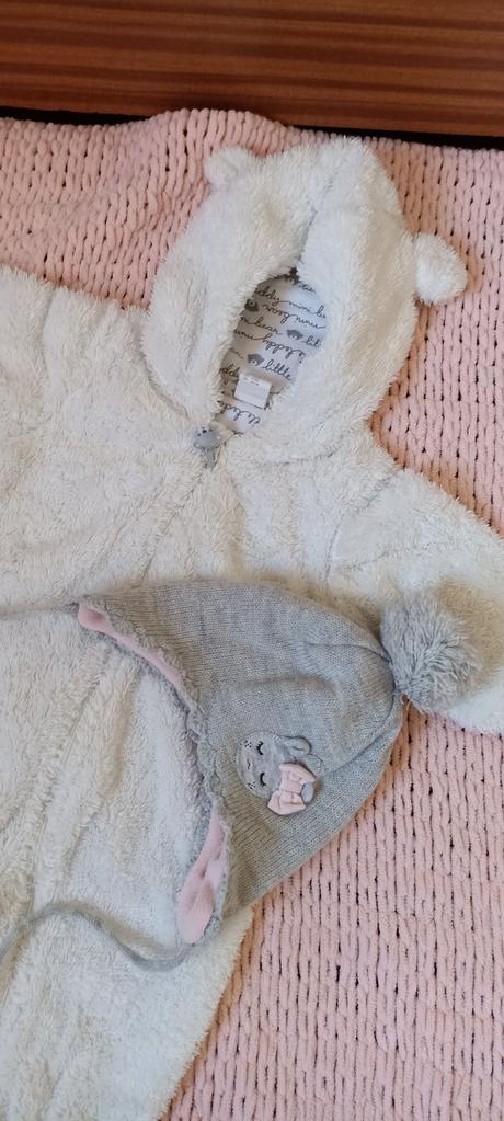 Teddy overal h&m s čiapkou, h&m,68