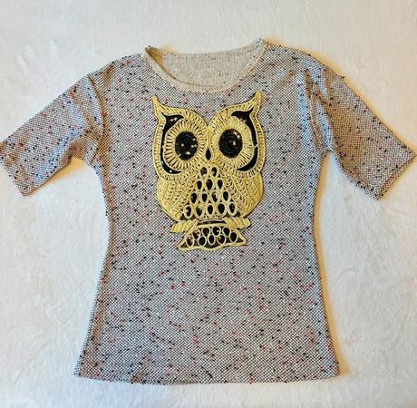 Elegantný sveter so sovičkou, s