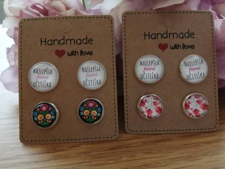 Náušnice napichovačky najlepšej pani učiteľke, 