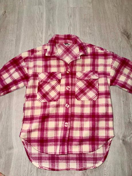 Stylova flisova karovana damska bunda-kosela, l