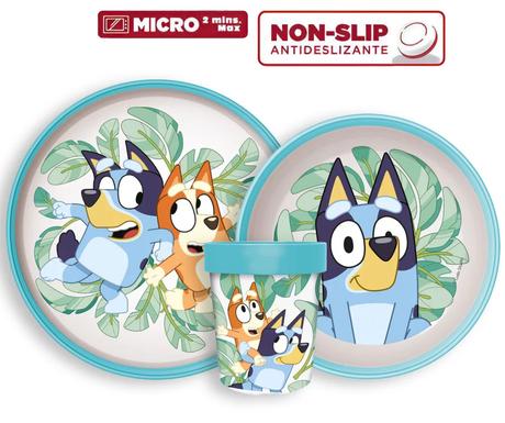 Jedálenský protišmyskový set - plast bluey,