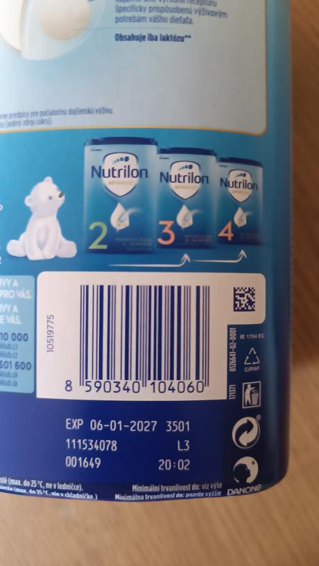 Dojčenské mlieko nutrilon advanced 1, 