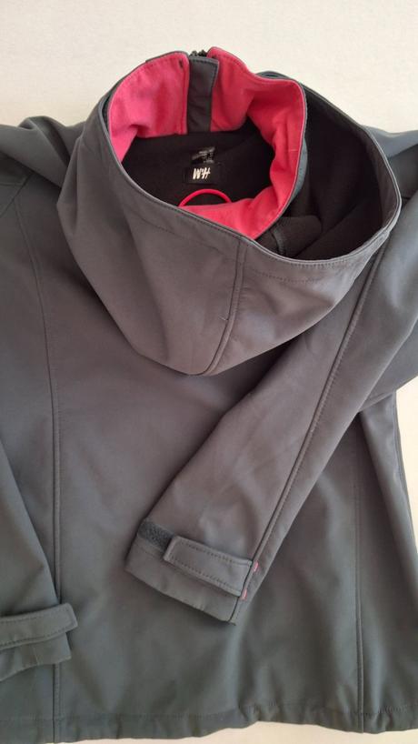 Dievčenská šedá softshellová bunda, h&m., h&m,170
