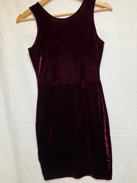 Dámske bordové koktejlové mini šaty, tally weijl,s