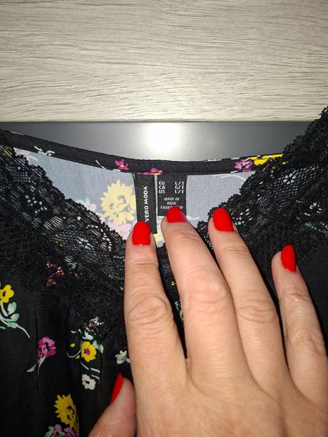 Satenovy top na ramienka, vero moda,l