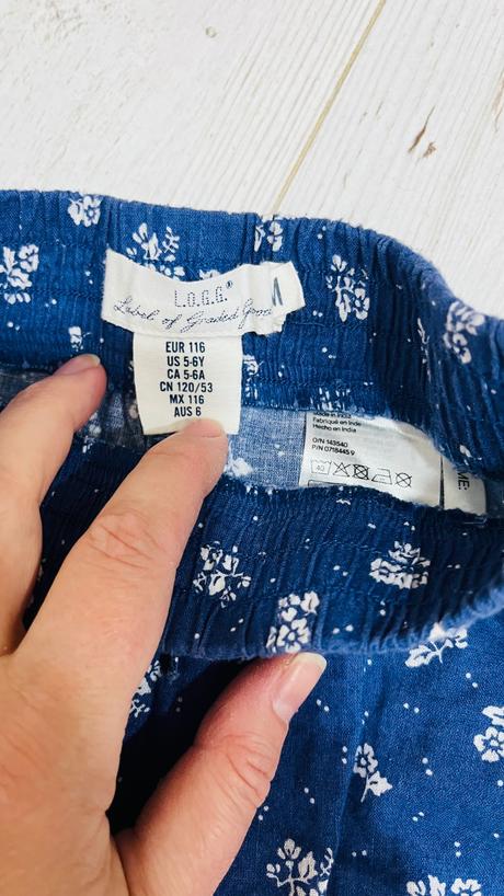 Modré nohavice na leto 116 2ks h&m, h&m,116