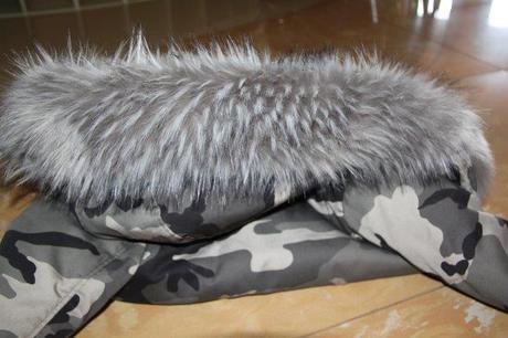 Parka s bohatou kožušinou, s