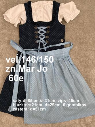 Luxusný dievčenský kroj dirndl mar jo veĺ.146/152, 146