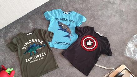 5ks tričko h&m 122/128 premieňacie, h&m,122