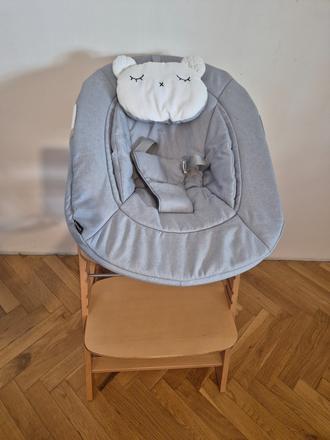 Drevena rastuca stolicka + bouncer, hauck