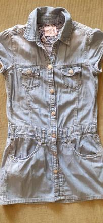 Riflove šaty, h&m,128