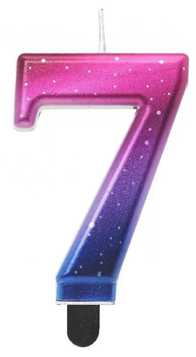 Sviečka č.7 nočná obloha - skladom, mlg174700,