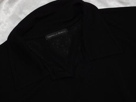 Luxusna košelova bluzka,čiernej farby,z mierne ela, 42