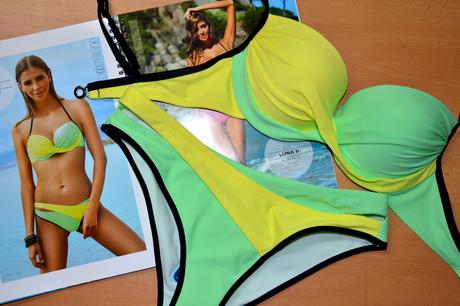 Dámske dvojdielne plavky luna, 36 - xl