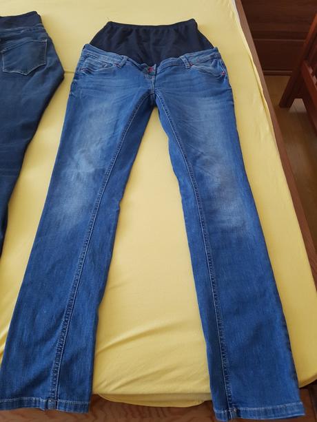 Tehotenské rifle h&m mama skinny a c&a, h&m,m